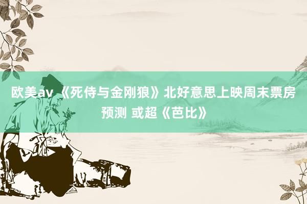 欧美av 《死侍与金刚狼》北好意思上映周末票房预测 或超《芭比》