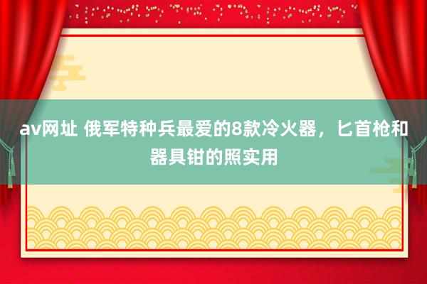 av网址 俄军特种兵最爱的8款冷火器，匕首枪和器具钳的照实用