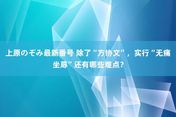 上原のぞみ最新番号 除了“方协文”，实行“无痛坐蓐”还有哪些难点？