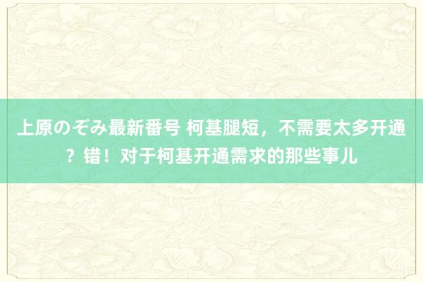 上原のぞみ最新番号 柯基腿短，不需要太多开通？错！对于柯基开通需求的那些事儿