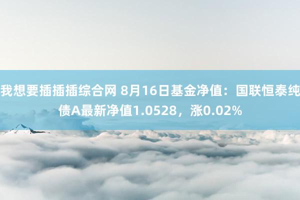 我想要插插插综合网 8月16日基金净值：国联恒泰纯债A最新净值1.0528，涨0.02%