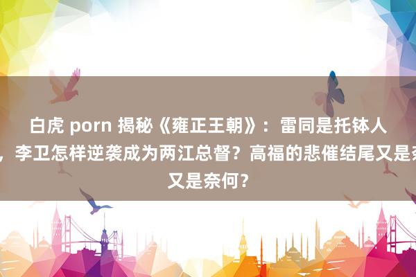 白虎 porn 揭秘《雍正王朝》：雷同是托钵人出生，李卫怎样逆袭成为两江总督？高福的悲催结尾又是奈何？