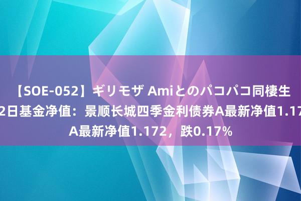 【SOE-052】ギリモザ Amiとのパコパコ同棲生活 Ami 8月22日基金净值：景顺长城四季金利债券A最新净值1.172，跌0.17%