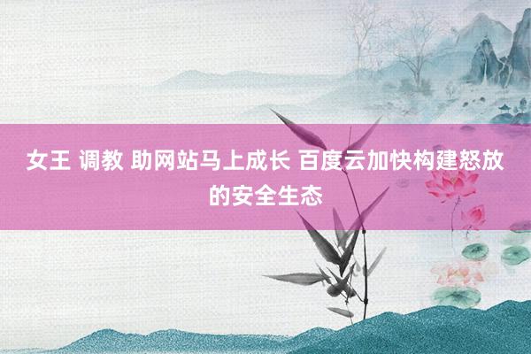 女王 调教 助网站马上成长 百度云加快构建怒放的安全生态